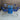 1980s Arrben Blue Leather Dining Chairs with Blue Glass Pedestal Dining Table | Bazaa | Designer, Vintage and Antique Furniture