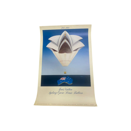 1988 Louis Vuitton Sydney Opera House Balloon Original Vintage Poster
