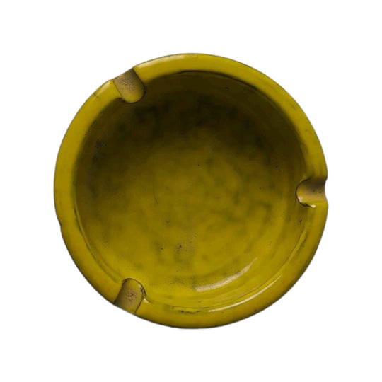 Vintage Yellow Goldenrod Atomic Melamine Ashtray MCM Italy 301