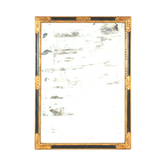 19th Century Spanish Black and Gilt Mirror