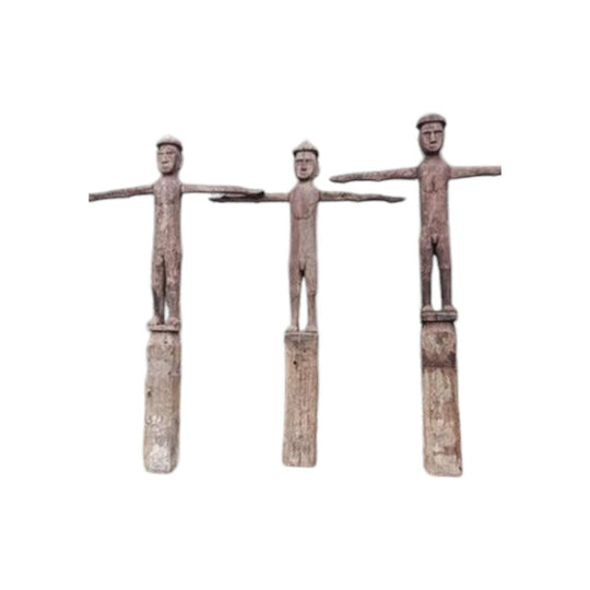 19Th C.  Iron Wood Tribal Guardians from West Kalimantan