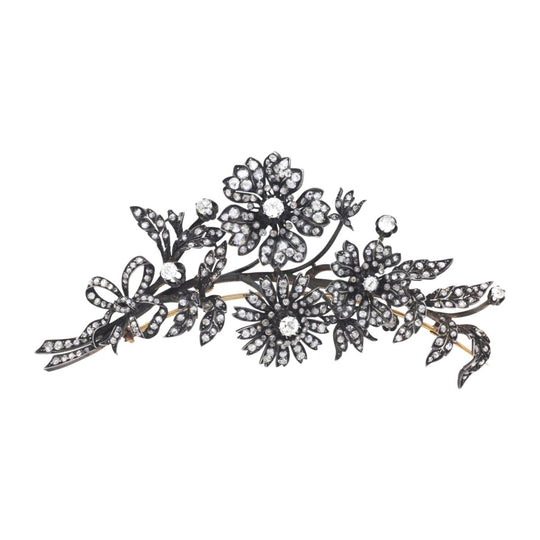19th Century, 18kt Yellow Gold and Diamond ‘En Tremblant’ Brooch