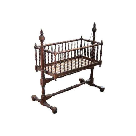 19th century blackwood baby cradle c.1850