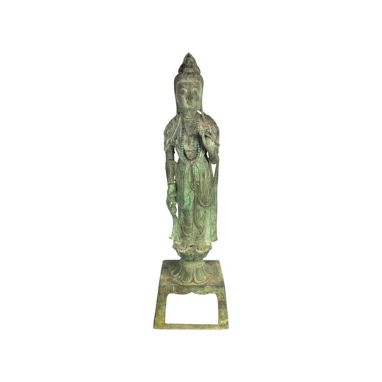 19th Century Bronze Guanyin Statue