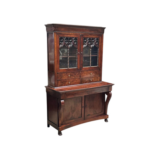 19th century European mahogany bookcase c.1850