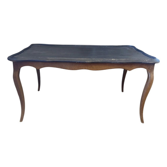 19th-Century French Coffee Table - Antique Ebony Painted Furniture