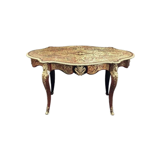 19th-Century French Ebonised and Boulle Centre Table, c.1870