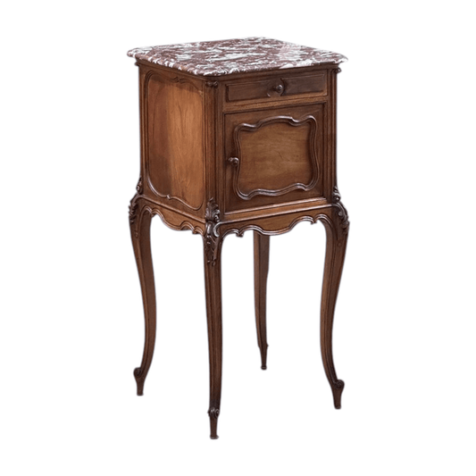 19th century French Louis XV style walnut bedside cupboard c.1880 | Bazaa | Designer, Vintage and Antique Furniture
