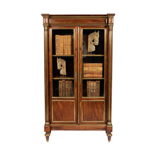 19th Century French Second Empire Mahogany 2 Door Bookcase Of Small Proportion