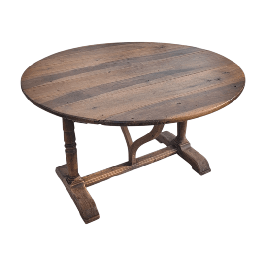 19th-Century French Walnut Wine Tasting Table