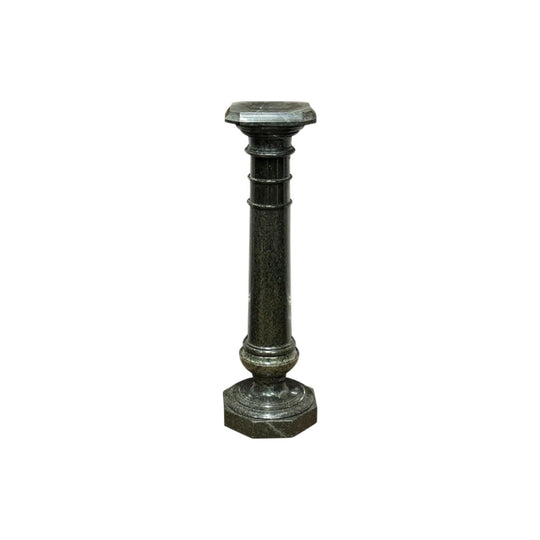 19th century green marble pedestal with square top