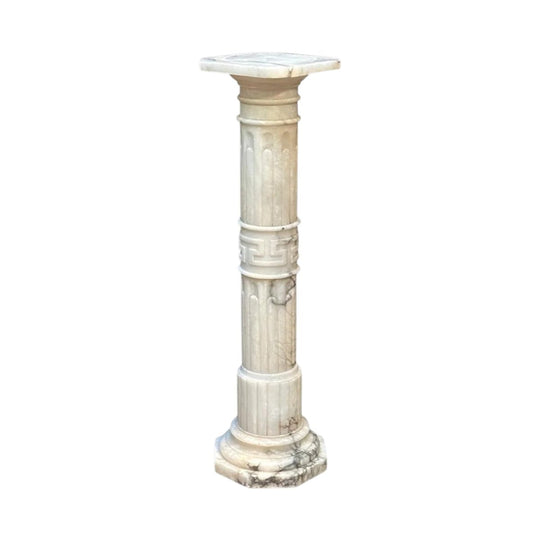 19th century Italian turned marble pedestal c.1870