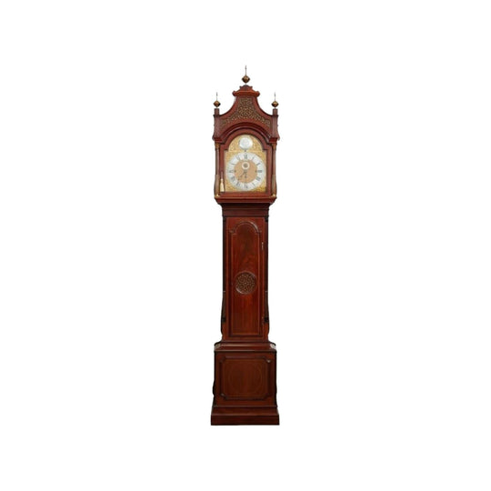 19th-Century Mahogany 8 Tube Long Case Clock, c.1870