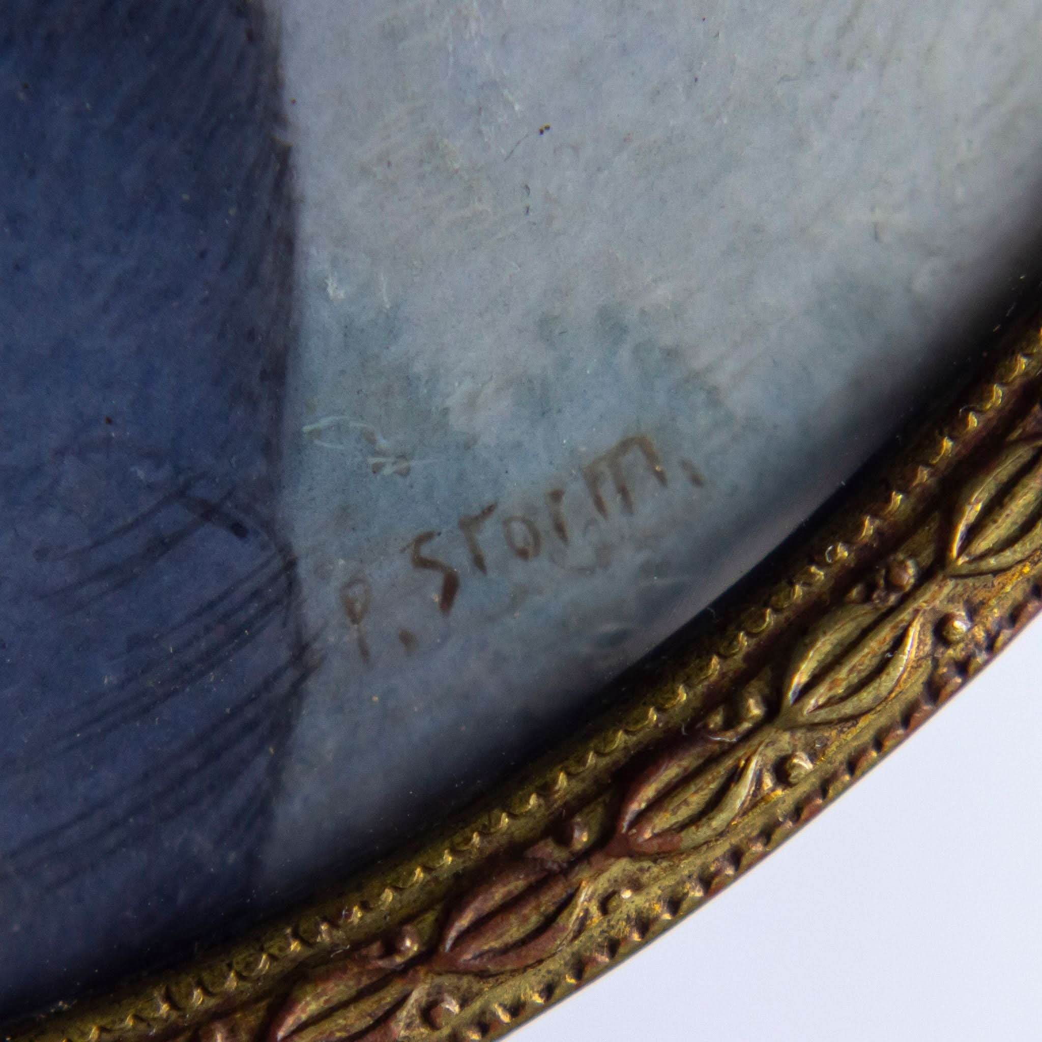 19th Century Miniature Portrait of a Gentleman Signed "P. Storm" | Bazaa | Designer, Vintage and Antique Furniture