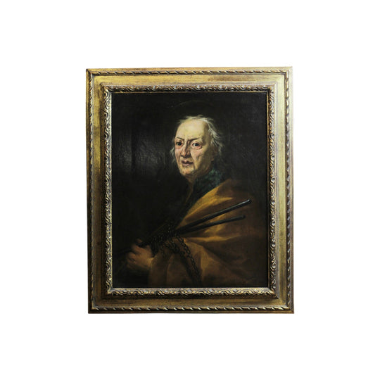 19th Century Oil on Canvas in Original Gilt Frame