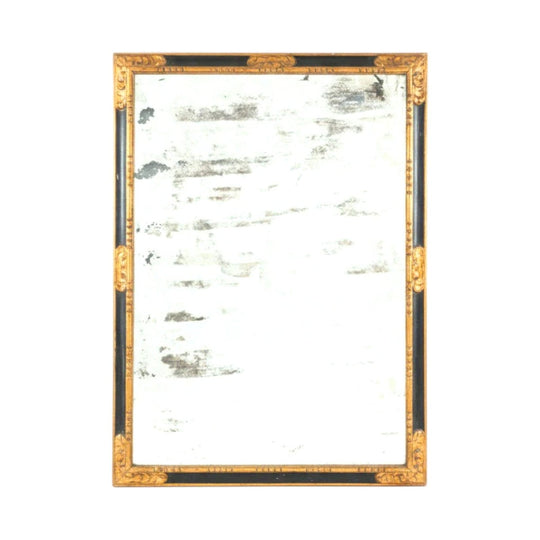 19th Century Spanish Black and Gilt Mirror