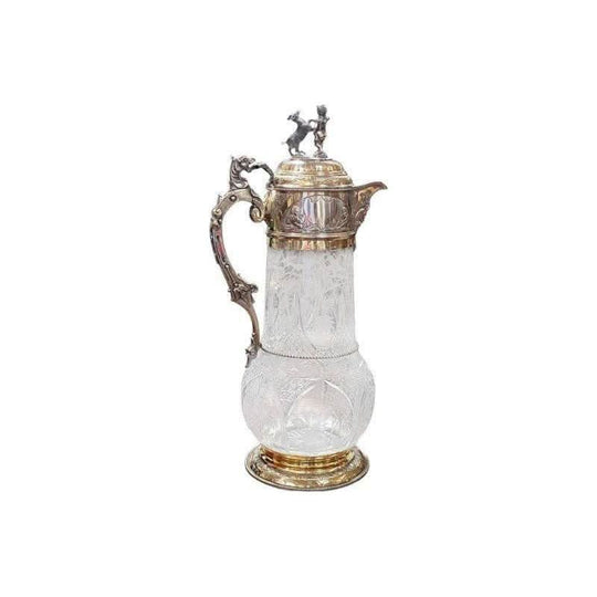 19th Sterling Silver and Gilt Ewer, c.1883