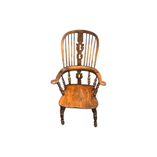 19thC English double bow Windsor chair