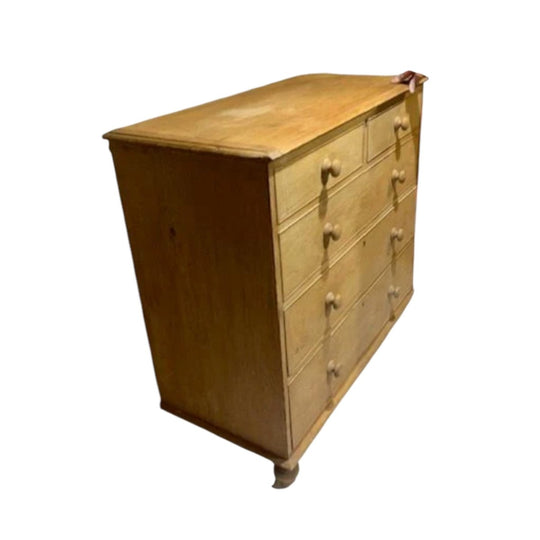 19thC English pine Mule chest