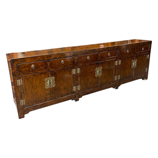 Chinese Lacquered Long Buffet Sideboard