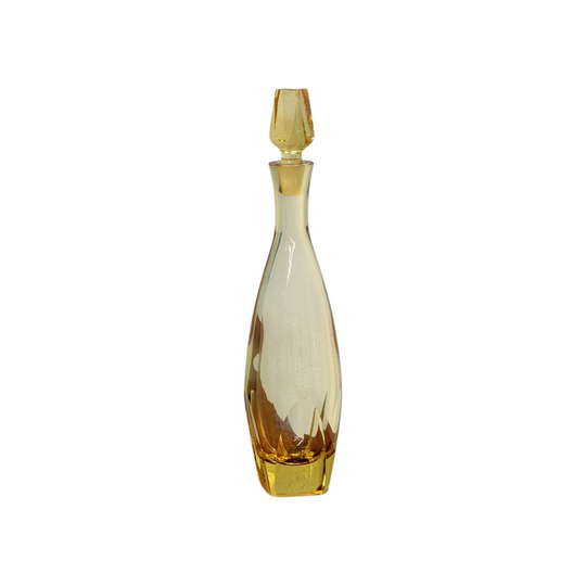 Art Deco Hand Cut Bohemian Crystal Decanter by Moser