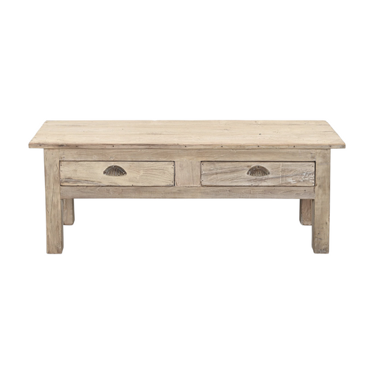 TWO DRAWER CHAI COFFEE TABLE