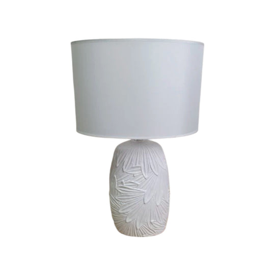 White Floral Bedside Lamp