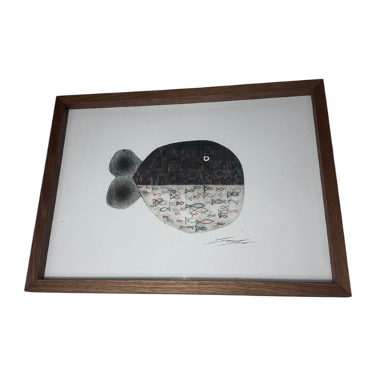 Framed Fish Print Limited Edition Pla Luap Signed Artwork Mid Century Style
