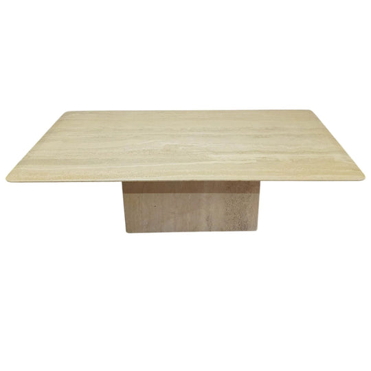 Vintage Travertine Stone Rectangular Coffee Table