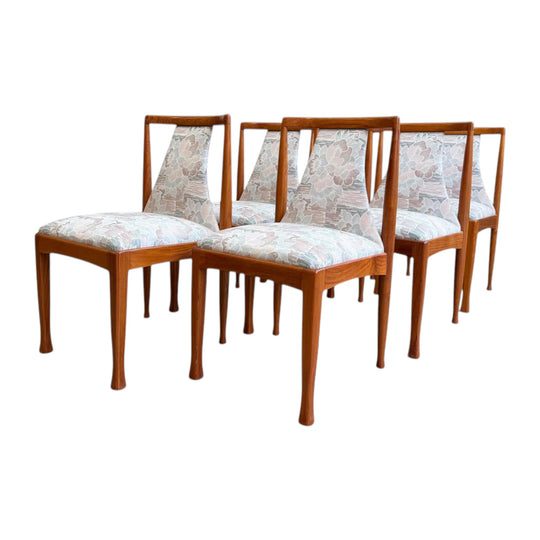 Vintage CRO Teak Dining Chairs – Set of 6 (Revive)