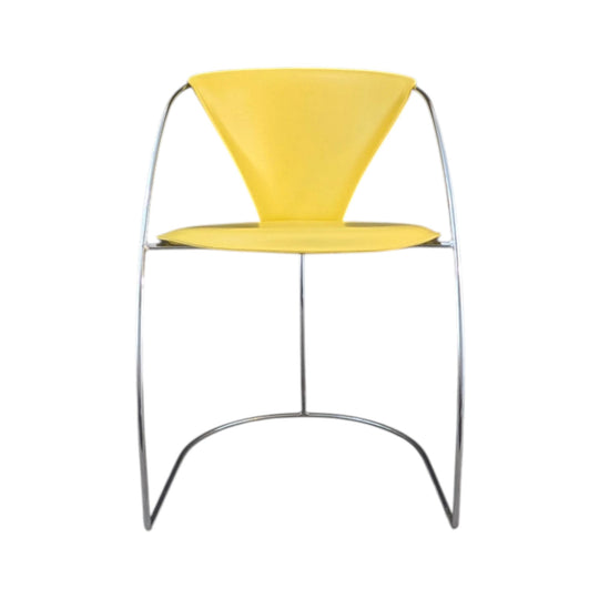 Vintage Italian Chrome and Leather Chair by Arrben