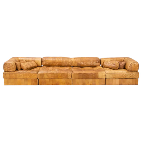 De Sede Modular tan leather lounge . DS 88