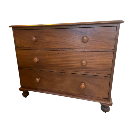 Colonial Australian cedar three draw chest of drawers