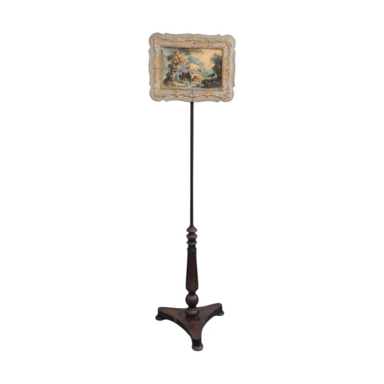Antique Adjustable Pole Screen | c.1840 | Early Victorian