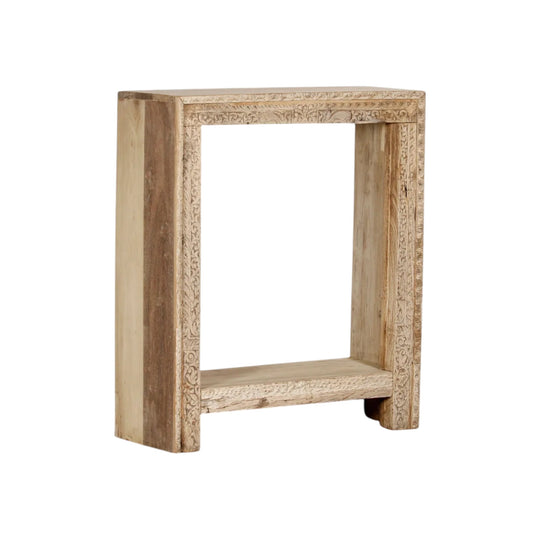 VINTAGE Recycled Wood Indian Console Hallway Table Raw - Eco Village Collection