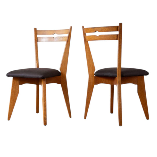 Six Chairs by Robert GUILLERME (1913 - 1990) & Jacques CHAMBRON (1914 - 2001) Votre Maison Editon