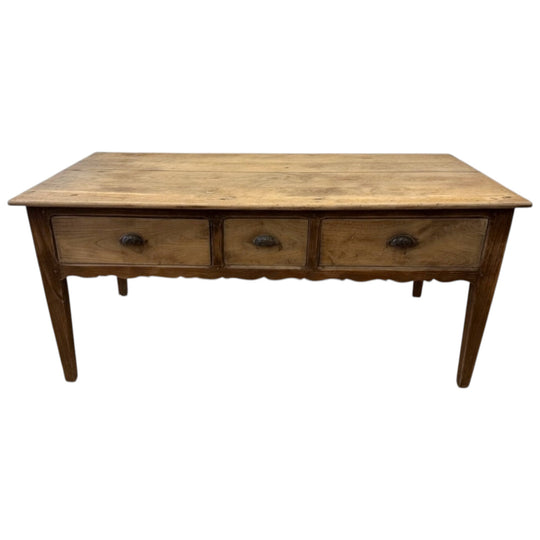 French Farmhouse-style Oak Console 19Th Century