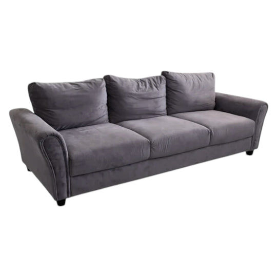 MONTES 3 Seat Designer Lounge Grey Velvet