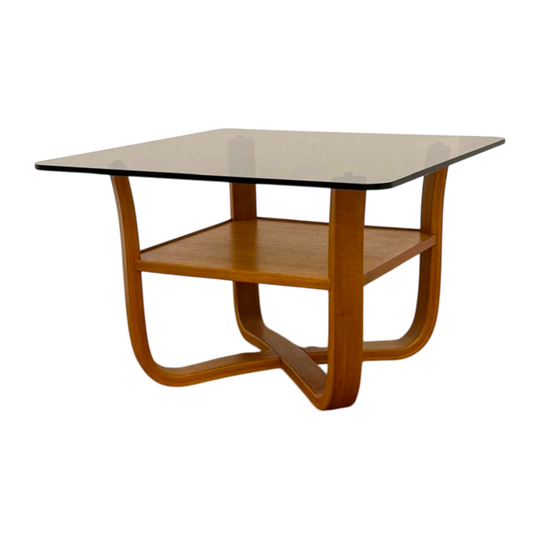 Mid-Century Bentwood Glass Coffee / Side Table