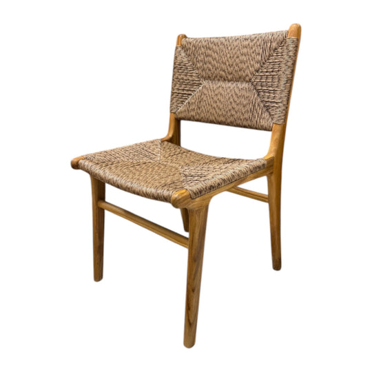 Woven Seat & Teak Chair