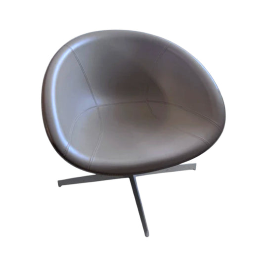 Pedrali Gliss 361 Lounge Chair Egg Style Real Leather Modern Accent Chair Designer Look