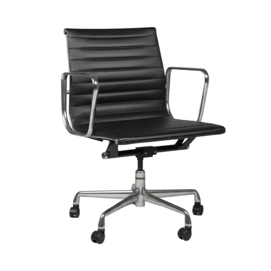 Original Herman Miller Eames Aluminium Group EA335 Management Chair by Charles & Ray Eames with Hard Industrial Castors