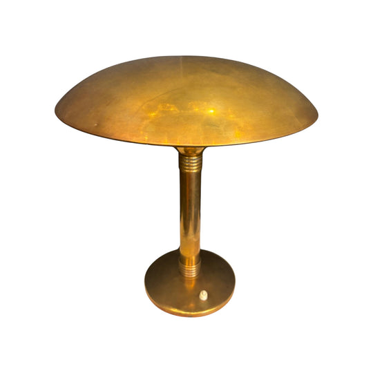 Art Deco Lamp in Brass and Ivory Lacquer Italy 1930s