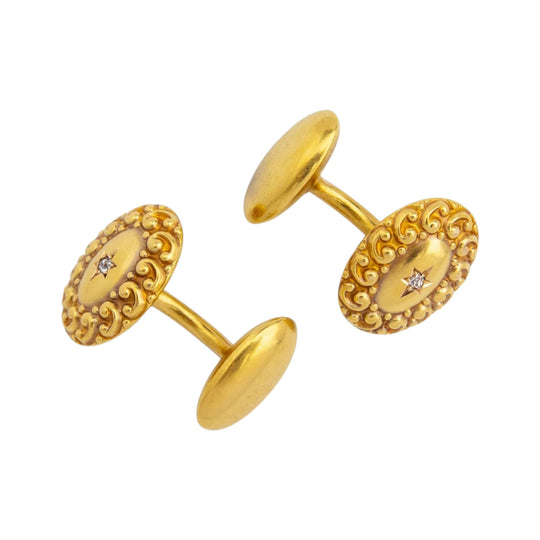 Victorian 14kt Yellow Gold Cufflinks