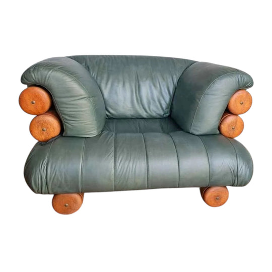 Plush Pacific Green Armchair