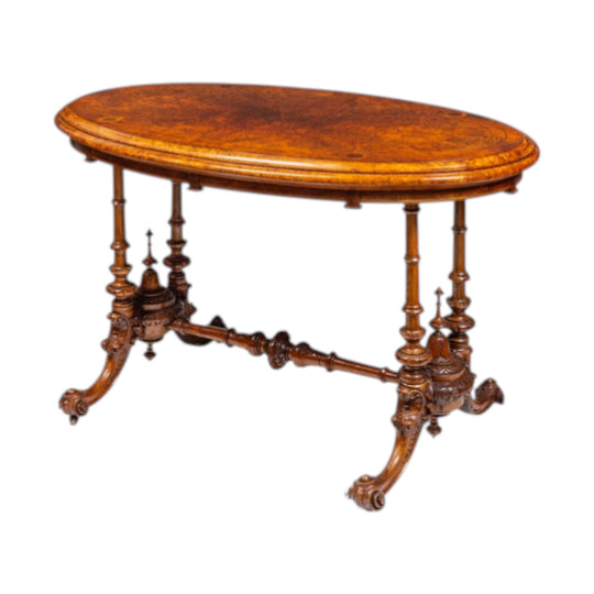 Antique Irish burr walnut table