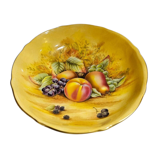 Aynsley Orchard gold large fruit bowl Limited Edition Millennium Nations 1999-2000
