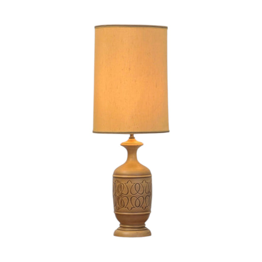 Mid-Century Ceramic Table Lamp | Original Mustard Shade