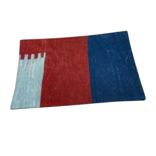 Cushion 60cm x 40cm repurposed from handmade Turkish carpets and kilims.