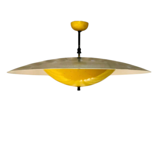 50’s/60’s mid-century FAB saucer pendant light - large 700mmDIA